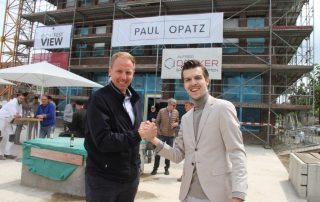 Maximilian Opatz feiert das Richtfest des VIEW
