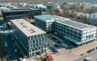 Drohnenaufname des Multi-Tenant-Ensembles ENRIQUE om Technologiepark